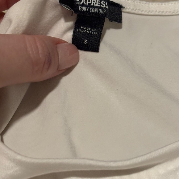 White High Neck Body Contour Body Suit - Picture 2 of 2